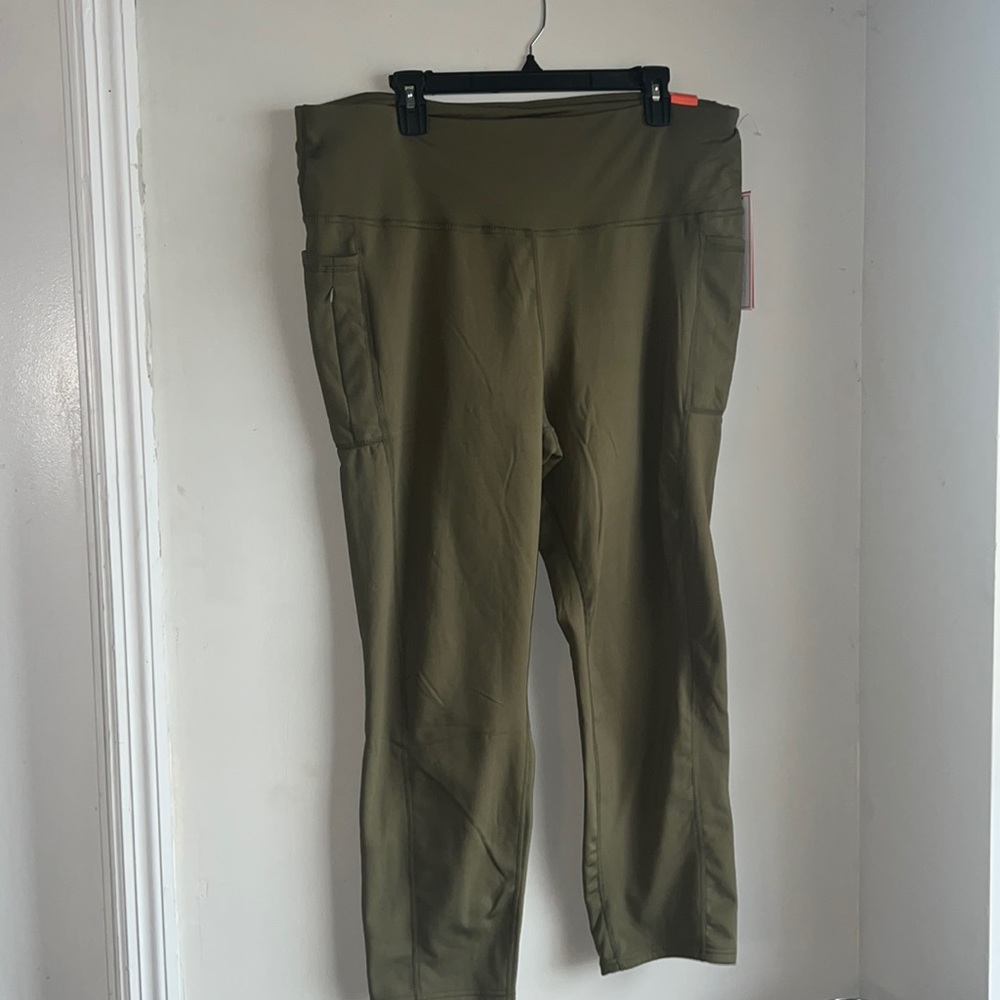 Adrienne Vittadini Sport Cozy Fleece Leggings NEW